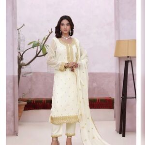 3 pcs plus size Pakistani dress